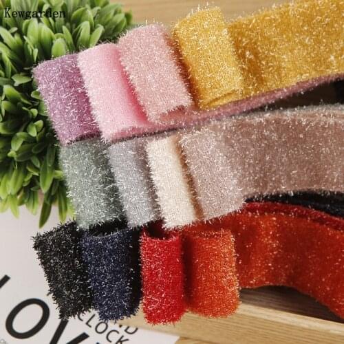 Kewgarden 1" 1.5" 25mm 38mm Bright Silk Ribbon Handmade Tape DIY Hairbow Accessories Christmas Decoration Riband 10 Yards