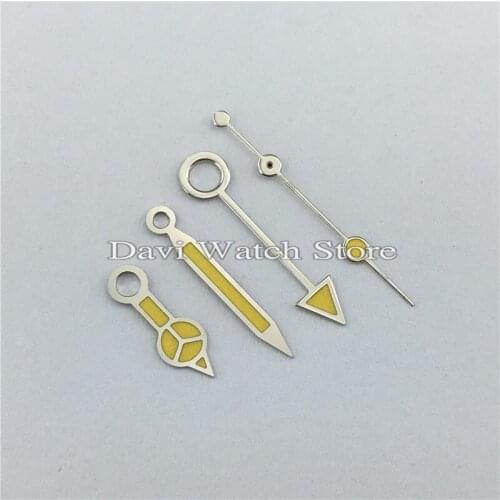 Silver Yellow Watch Hands Fit Mingzhu DG 2813 3804,Miyota 8215 8205 Movement Hands