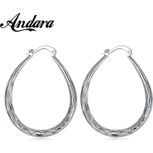 New 925 Sterling Silver Earrings Fashion U Shape Earrings Dress Woman Glamour Jewelry Gift