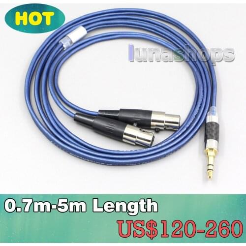 Blue 99% Pure Silver XLR 3.5mm 2.5mm 4.4mm Earphone Cable For Audeze LCD-3 LCD-2 LCD-X LCD-XC LCD-4z LCD-MX4 LCD-GX LN006447