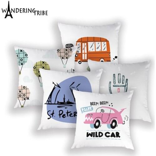 Nordic Letter Pillow Cushions Cover Tower Simple Decor Pillows Covers for Car Decoration for Home Sofa Cushions Pillowcases Case