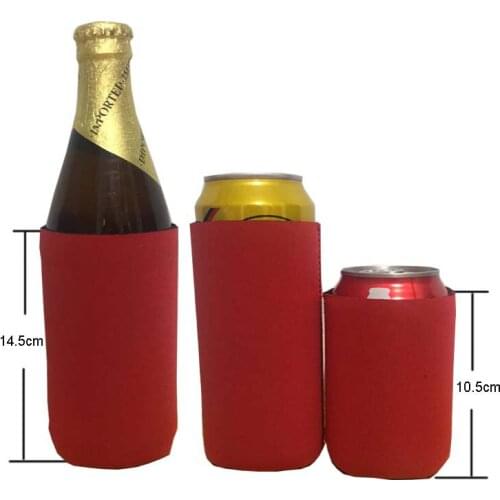 200pcs Custom Taller Size Stubby Holder Neoprene Foldable Beer Can Cooler Bag Printed Stubbies For Business Neer sleeve