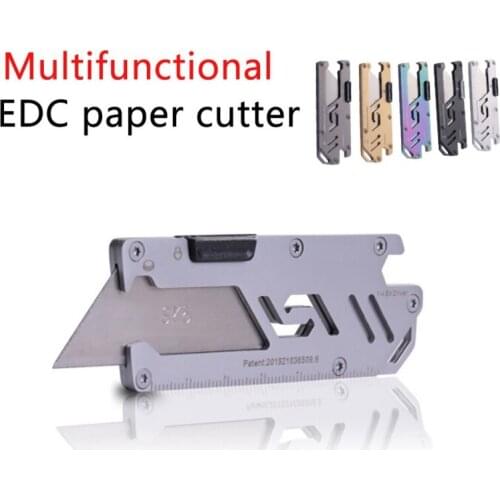 Stainless Steel EDC Folding Utility Knife Wallpaper Knife Multi-function Paper Cutter Courier Knife Manual Knife Outdoor Peeler