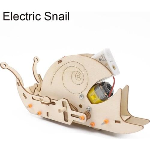 STEM Toys for Children Educational Science Experiment Technology Toy Set DIY Electric Snail Puzzle Painted Kids Toys
