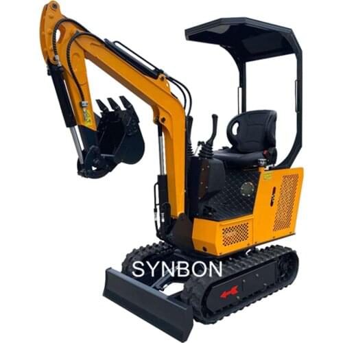 SYNBON Mini digger excavator for garden farmland mini digger 1ton factory price crawler excavator
