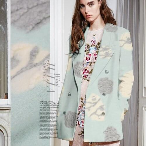 Knitted wool woolen blended fabrics autumn and winter coat clothing wool fabric wholesale high quality wool cloth