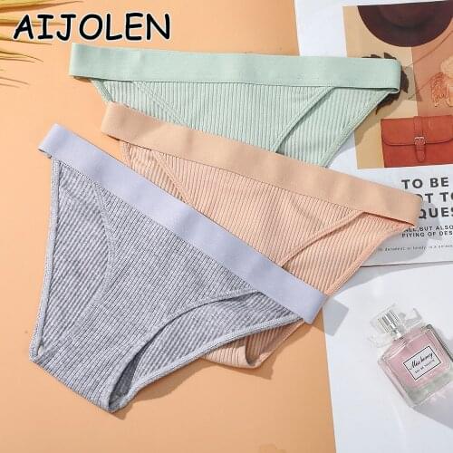 AIJOLEN Fashion Briefs Sexy Panties for Women Seamless Panty Bikini Thongs Female Lingerie Solid Color Ladies Underwear Panties