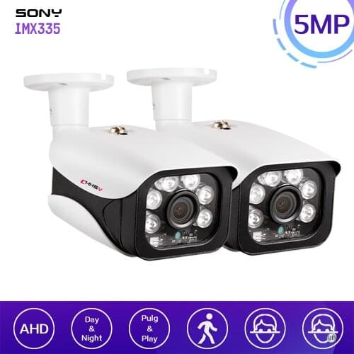 Remote viewing 5MP AHD CVI TVI Analog 4 in 1 Metal Shell Outdoor Waterproof Night Vision CCTV Security Camera*2 Long IR Distance