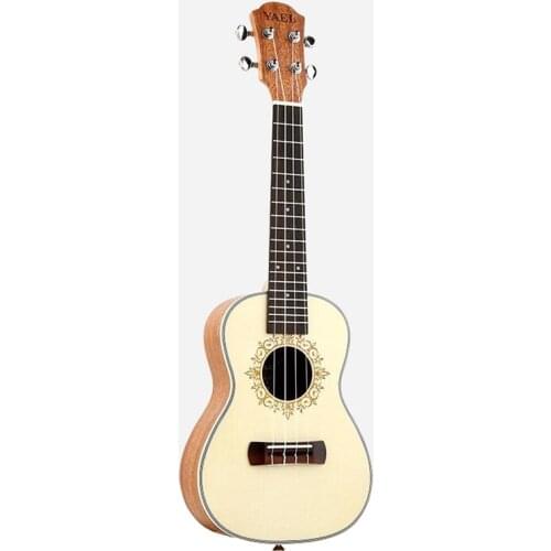 High Quality 26 inch Ukulele 4 Nylon String Hawaiian Sapele mini Acoustic Guitar Uku Guitar Concert Ukelele white Mahogan UK2601
