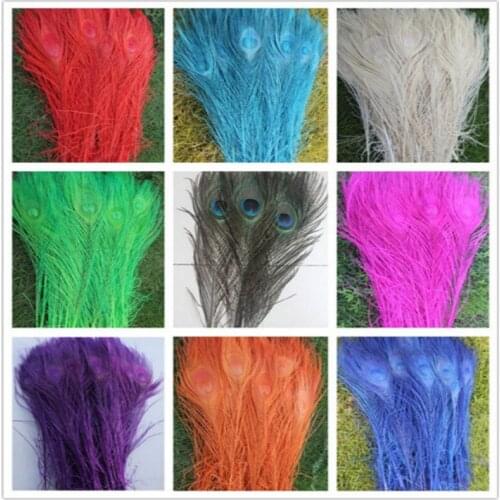 10 pc 10-13inches / 24-32cm high quality Dyeing peacock feather DIY Art Deco fittings