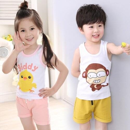 Baby Vests Child Waistcoats childrens clothing summer boys vest underwear solid sleeveless 100% cotton vest t shirt Girl Vest