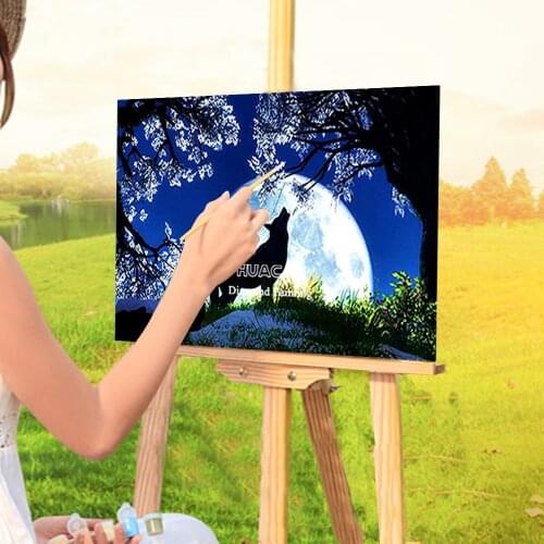 Wolf Animal Coloring By Numbers Painting Complete Kit Oil Paints 40*50 Canvas Painting Wall Paintings For Kids Wholesale