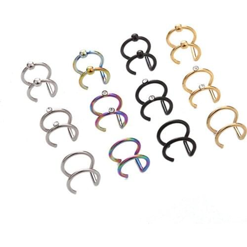 1PC Punk Simple Ear Clip Cuff Wrap Earrings For Women Fashion Jewelry Clip-on Cartilage Earrings Non-piercing Ear Cuff Eardrop