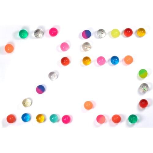 10Pcs/Lot 25mm Colorful Floating Bouncy Ball cool Elastic Rubber solid bouncing ball outdoor funny toys gifts for children