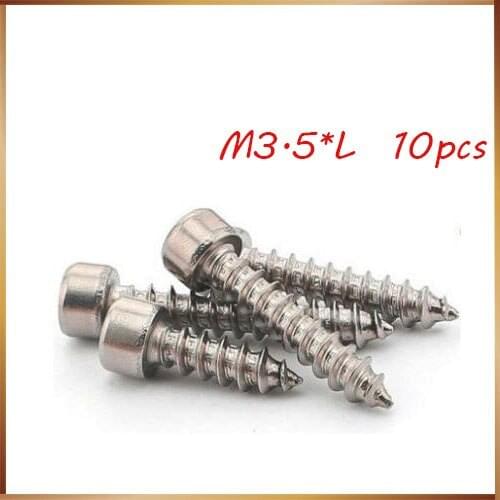 10PCS-M3.5*16/20/25 304 Stainless Steel Hexagon Tapping Screws / Model Self-Tapping / Audio Screws