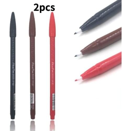2 pcs Waterproof Tattoo Pencil Microblading Surgical Skin Marker Pen Eyebrow Lip Liner Permanent Makeup positioning pen Supplies