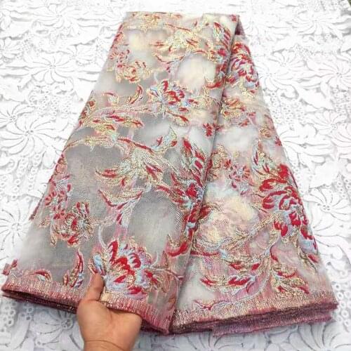 2021 Latest High Quality African Brocade Fabric Latest Dubai Style Lace Nigerian French Jacquard Lace Fabric for Wedding Party
