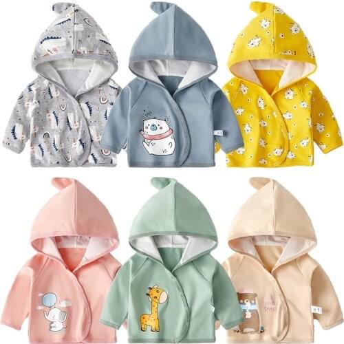 2021 New Childrens Coat Newborn - 5T Cartoon Jacket Baby Baby Pink Knitted Cardigan Clotehs Thin Outwear Jacket For Kids Boys
