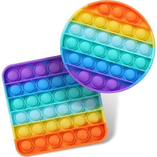 Pencil Case Decompression Creative Silicone Pop Its Bubble Fidget Toys Luminous Large Simpl Dimmer Fidget Toy Kids Tie Dye Game