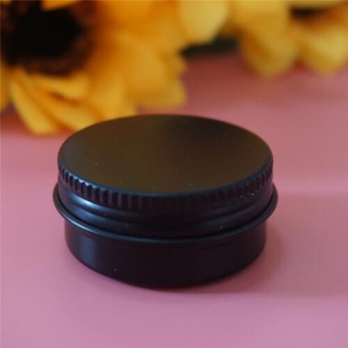 10g black empty round aluminum box metal tin cans 10ml cosmetic cream DIY refillable jar tea Aluminum Pot black containers