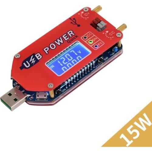 DP3A Digital display USB adjustable power module DC 1-30V 15W QC 2.0 3.0 FCP Quick charge laboratory power supply regulador