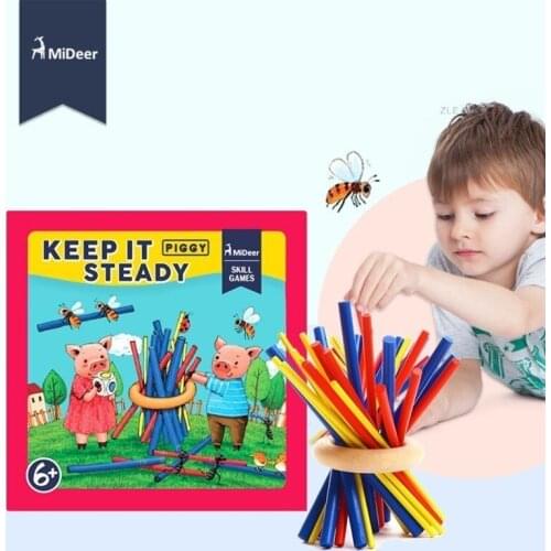 Children Wooden Colorful Stick Balance Toy Keep it Steady for Kids Play Table Skill Games Educational Toys Gifts