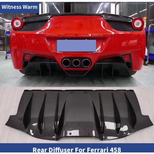 Carbon fiber rear bumper diffuser for Ferrari 458 carbon fiber rear lip for Ferrari 458 rear chin 2011 2012 2013 2014