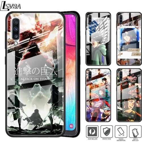 Hot Anime Attack on Titan For Samsung A01 A11 A21S A31 A41 A51 A52 A71 A72 A81 A91 5G Tempered Glass Phone Case