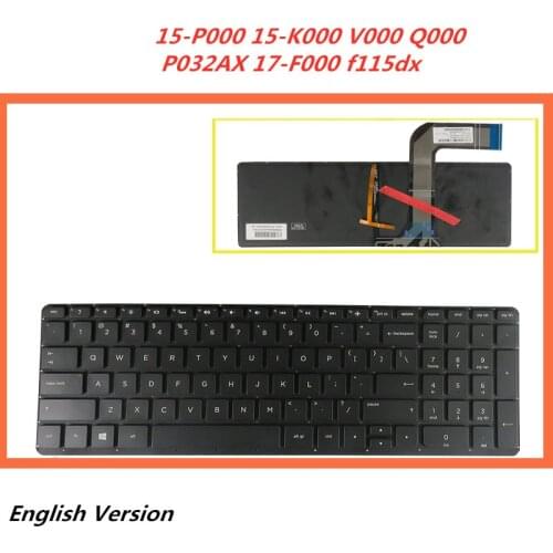 Laptop English Keyboard For HP 17-F000 f115d 15-P000 15-K000 V000 Q000 P032AX Notebook Replacement layout Keyboard