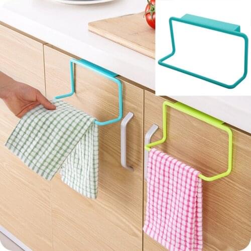 Kitchen Utensil Towel Rack Bar Hanging Holder Rail Organizer Storage Rack Kitchen Gadgets Sponge Shelf Kitchen Organizer Drain