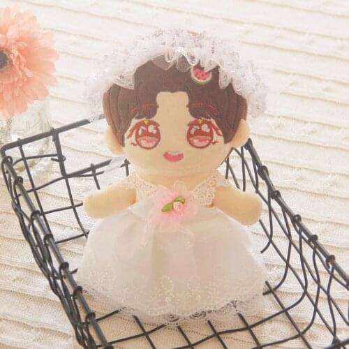 20cm idol Doll Baby Clothes Wedding dress Plush Doll Body-Shape Childrens Gifts Birthday Present Plush Toy Accessories