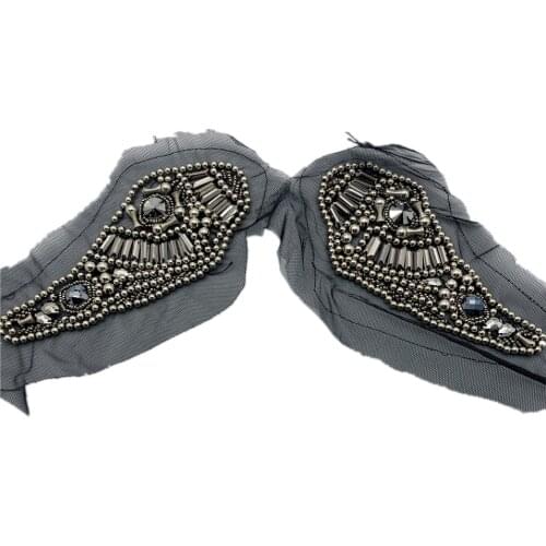 Metal Bead Rhinestone Patches sew on clothes shoes bags for DIY