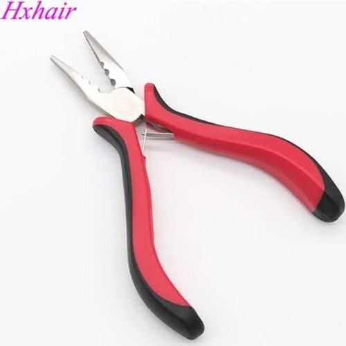 No.4 Multi-Function Hair Extension Pliers / Straight Head with Teeth and Holes / Hair Extension Tools