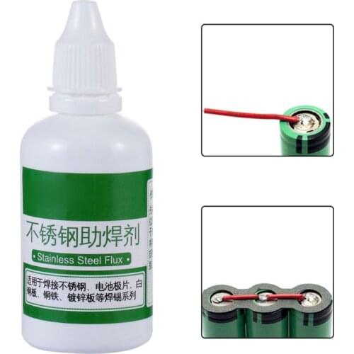 Powerful Rosin Soldering Agent No-clean Watteries Flux Stainless Steel White Steel Plate Iron Battery Welding Water Liquid Flux