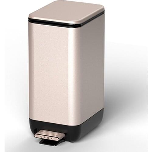 Ins Pedal Trash Bin With Lid Bathroom Dustbin Household Toilet Narrow Seam Waste Bin Cleaning Tools Garbage Bucket