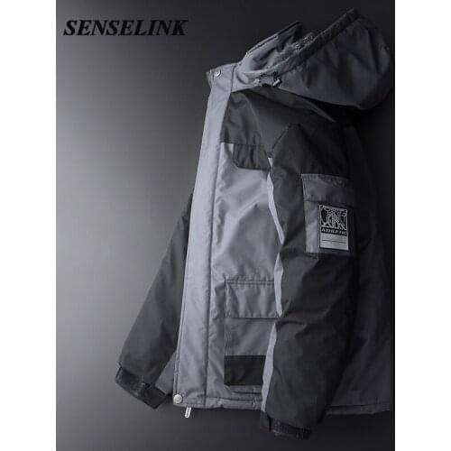 Men 2021 Autumn Winter New Warm Waterproof Jacket Casual Thick Warm Outwear Windproof Hat Parkas Jacket Men Plus Size L-9Xl