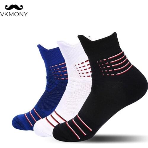 Man sport socks cotton towel botton men basketball running athletic socks VKMONY