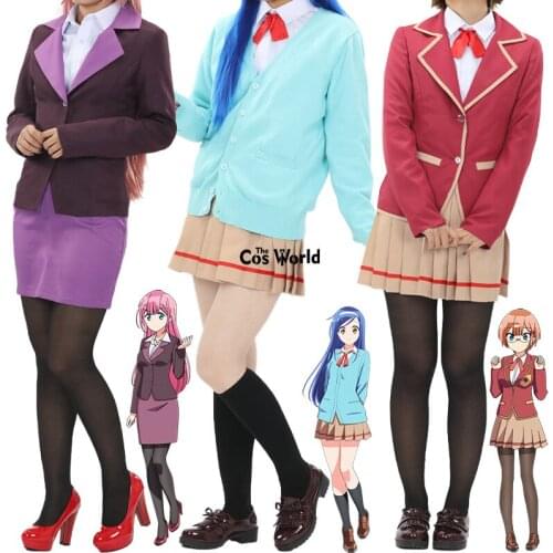 We Never Learn: Bokuben Ogata Rizu Furuhashi Fumino Kirisu Mafuyu School Uniform Coat Shirt Dress Outfit Anime Cosplay Costumes