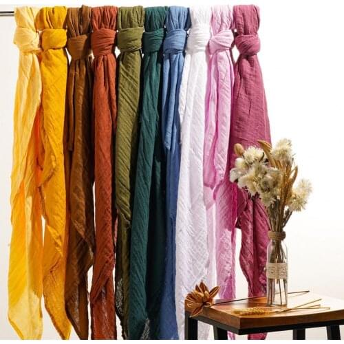 Soft Baby Blanket Swaddle Solid Color Shelter Cloth Newborn Shower Swaddle Blanket for Infant Accessories