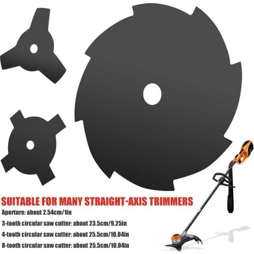 New Mower Saw Cutter 3 4 8 Teeth Brush Cutter Blade Weeder Disc Trimmer Metal Blades Trimmer Head 65Mn Garden Grass Trimmer Head