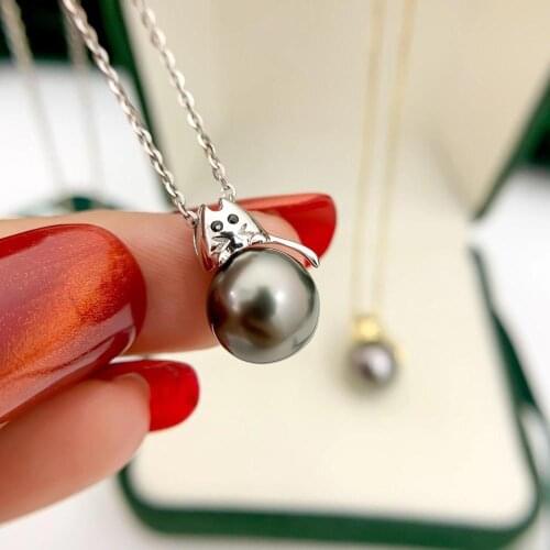 Cat Style 925 Sterling Silver Pendant Base Settings Mountings Findings Parts for Pearl Crystal Jade Agate 5pcs/lot