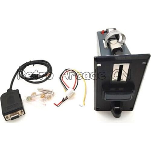 DC 12V Mult Coin Acceptor Selector Accept 10 Tokens Same Time Pulse Output Serial Port to PC Computer Vending Machine Parts