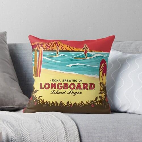 Pillowslip Kona Longboard Throw Pillow 100% Cotton