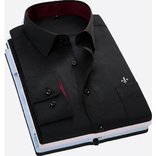 Dudalinas Men Long Sleeved Shirt Slim Fit camisa masculina Business Casual Dress Shirt Male Social Brand Men Clothing