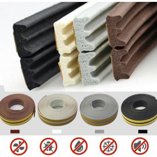 Self-Adhesive EPDM Weather Strip for Door Windows Soundproof Seal Strip Collision Avoidance Gap Insulation Foam Weatherstrip 10M