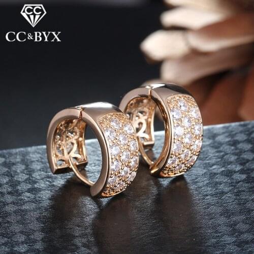 CC Fashion jewelry hoop earrings for women with austrian crystal earring bijoux femme brincos d'oreille wholesale earring E009