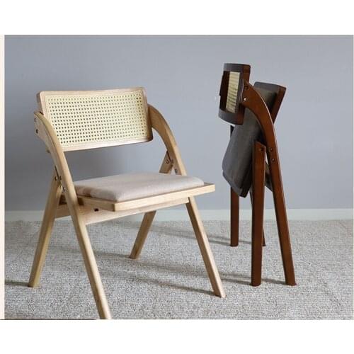 Solid wood folding chairs the cane makes up family leisure log home portable balcony eat chair coffee chair outdoor chairs