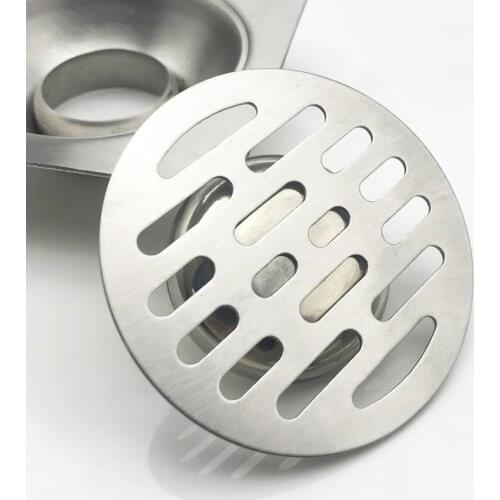 Stainless steel floor drain cover overflow Round Anti-clogging shower Drain hair catcher for bathroom wash machine toilet sewer