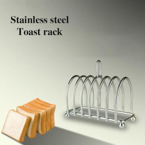 Toast Rack Restaurant Bread Holder 6 Slices Stainless Steel 6 Slices Sample Food Display Tool For Home Kitchen Restaurant