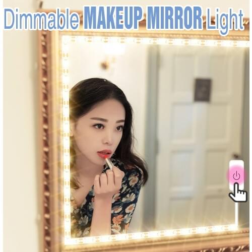 CanLing Vanity Mirror Light USB 5V Touch Switch Dimmable Makeup Mirror Wall Lamp Decor Bathroom Dressing Table Beauty Light Bulb